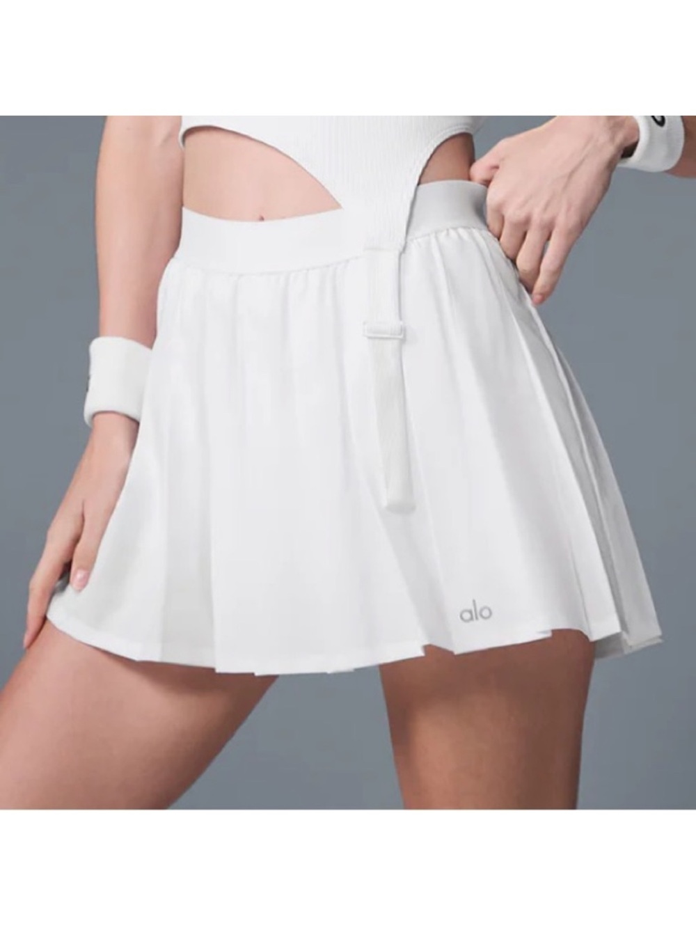 Alo Yoga Varsity Tennis Skirt xxs- White